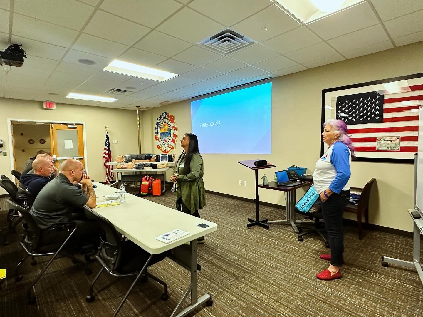 Nancy Presenting to the Cocoa Beach Fire Department