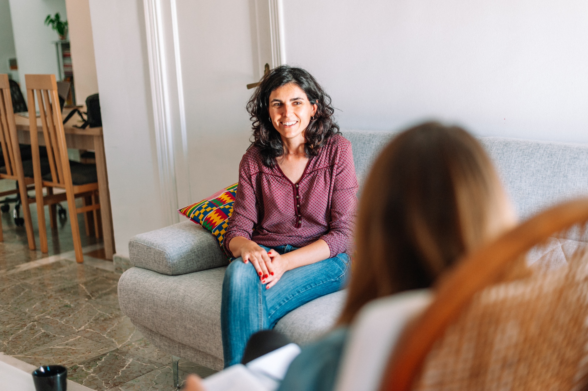 Young woman in therapy session